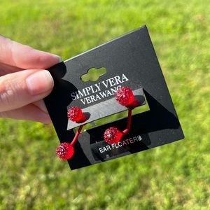 NWT Simply Vera by Vera Wang Red Ear Floater Earrings